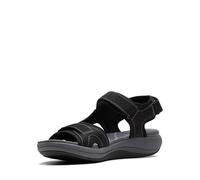 Clarks Mira Bay, Sandalia Mujer, Tela Negra, 39 EU Ancho