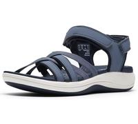 Clarks Mira Shore Cloudsteppers - Sandalias para mujer, azul marino sintético, 5