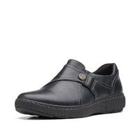 Clarks Mocasín Caroline Pearl para Mujer, Cuero Negro, 36 EU