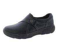 Clarks Mocasín Caroline Pearl para mujer, Cuero negro, 38.5 EU