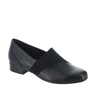 Clarks Mocasín Juliet Gem para Mujer, Cuero Negro, 8 Wide