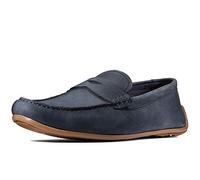 Clarks Mocasín para Hombre Reazor Penny, Azul Marino Nobuck, 41 EU