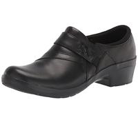 Clarks Mocasines Angie Pearl para Mujer, Cuero Negro, 37 EU