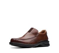 Clarks Mocasines Gessler Step para Hombre, Cuero Bronceado Oscuro, 47 EU