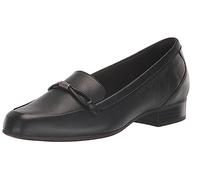 Clarks Mocasines Juliet Shine para Mujer, Cuero Negro, 8.5 Narrow