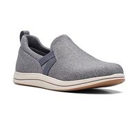 Clarks Mocasines Planos Breeze Bali para Mujer, Gris Oscuro Textil, 37 EU