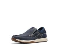 Clarks Mocasines Sailview Step para hombre, Azul marino (Navy Nubuck), 42 EU