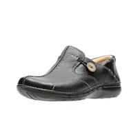 Clarks Mocasines Un.Loop para Mujer, Cuero Negro, Talla 5