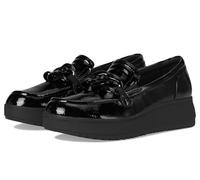 Clarks Mocasines para Mujer, Negro Crinkle Charol, 41 EU