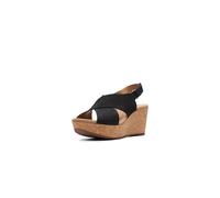 Clarks Mujer Annadel Eirwyn Sandalia de cua Negro Nubuck 7 W US