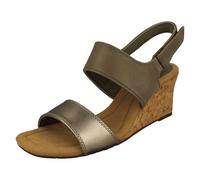 Clarks Mujer de Tacón Cuña Sandalias de Tiras - Kyarra Faye