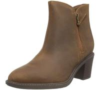 Clarks Mujer Scene Zip Moda Botas, Dark Tan Lea, 37 EU