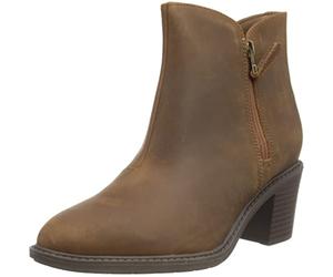 Clarks Mujer Scene Zip Moda Botas, Dark Tan Lea, 37 EU