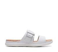 Clarks Mujer Step June Tide Cerrado Bailarinas, Blanco, 39 EU