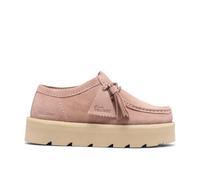 Clarks Mujer - Zapatos con cordones Meare Walla en piel rugosa rosa