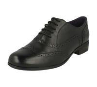Clarks Hamble Oak Shoes, Zapatos de Cordones Brogue Mujer, Black Leather, 35.5 EU