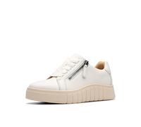 Clarks Mykah Joy - Tenis para mujer, Blanco cuero (Off White Leather), 38 EU
