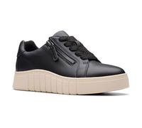Clarks Mykah Joy - Tenis para Mujer, Cuero Negro, Talla 36, Piel Negra, 39.5 EU