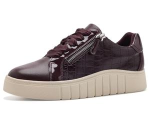 Clarks Mykah Joy, Zapatillas Mujer | Parte superior de cuero, suela inspirada en plataforma, cierre de encaje y cremallera, forro de doble capa