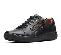 Clarks Nalle Lace, Zapatillas de Gimnasia Mujer, Negro, 39.5 EU Ancho
