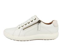 Clarks Nalle Lace, Zapatillas de Gimnasia Mujer, White Leather, 37 EU