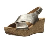 Clarks Narrative Annadel Eirwyn Donna US 7 Nero Sandalo con la Zeppa