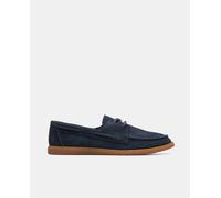 Clarks Náuticos Clarkbay Go de hombre en ante con suela de goma. Azul marino 41,5 (7,5)