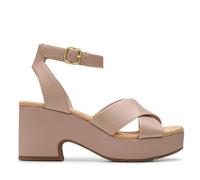 Clarks Nerisa Pearl, Sandalia Mujer, Beige Leather, 40 EU