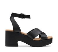 Clarks Nerisa Pearl, Sandalia Mujer, Black/Black, 38 EU