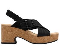 Clarks Nerisa West, Sandalia Mujer, Black Nubuck, 40 EU