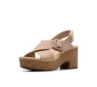 Clarks Nerisa West - Sandalias de tacón para mujer, arena (Sand Nubuck), 38 EU