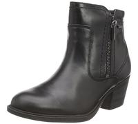 Clarks Botines Neva Zip Wp de mujer en piel con cremallera lateral y tacón bloque. Topo 37,5 (4,5)