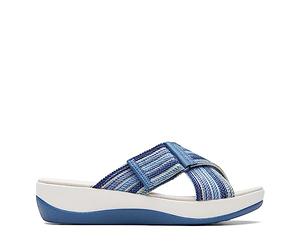 Clarks Onda Arla, Sandalias deslizantes Mujer, Azul Combi, 39.5 EU