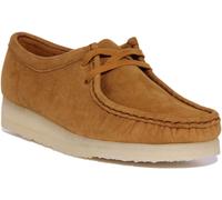 CLARKS ORIGINALS Wallabee Cuero Mocasín Mujer Zapatos Planos en Tostado GB 4-8