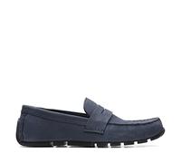 Clarks Oswick Bar, Mocasines, para Hombre, Azul (Navy Nubuck), 44.5 EU