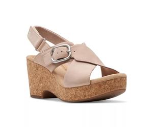 Clarks Paloma Giselle, Sandalias con cuña Mujer, Nubuck Arena, 35.5 EU