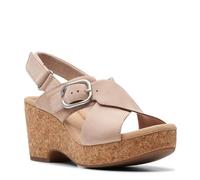 Clarks Paloma Giselle, Sandalias con cuña Mujer, Nubuck Arena, 40 EU Ancho