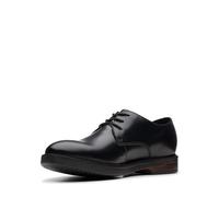 Clarks Paul Son Plain Business - Zapatos de Cuero Resistentes para Hombre, Ligeros, Transpirables, antifatiga, Negro y Blanco, 42 EU