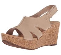 Clarks Plataforma Bari para mujer, Nubuck Arena, 41 EU Ancho