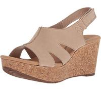 Clarks Plataforma Bari para mujer, Nubuck Arena, 44 EU Ancho