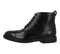 Clarks Premium Aldwin Cap Chukka Botas para hombre, cuero negro, talla 42, Piel negra, 42 2/3 EU