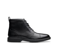 Clarks Premium Aldwin Cap Chukka - Botas para hombre, cuero negro, talla 44, Piel negra, 43.5 EU