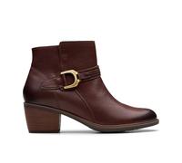 Clarks Premium Botas de combate con hebilla Neva para mujer, bronceado británico, 3 UK, marrón, 36 EU