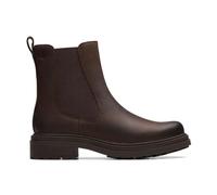 Clarks Premium Botas de Moda Orinoco3 para Mujer, Marrón Oscuro Lea, 36.5 EU