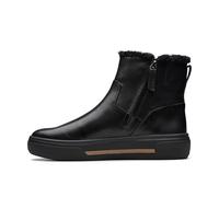 Clarks Premium Botas Hollyhock Lane Chelsea para mujer, color negro con forro Lea, talla 38, Black Wlined Lea, 38 EU