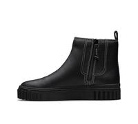 Clarks Premium Botas Mayhill Top Chelsea para mujer, cuero negro, talla 40, Piel negra, 40.5 EU