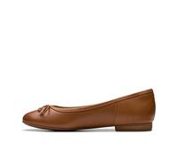 Clarks Premium Fawna Lily - Zapatos Planos Tipo Bailarina para Mujer, Cuero Bronceado, Talla 4, marrón (Tan Leather), 37 EU