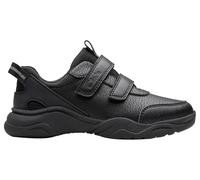 Clarks Premium FeatherShine K - Zapatillas Deportivas, Color Negro, Talla 2 UK Niño, Black, 17 EU