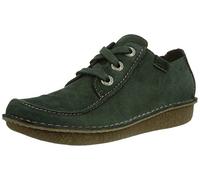Clarks Premium Funny Dream, Zapatillas Mujer, Dark Green Suede, 56 EU