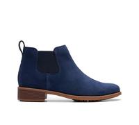 Clarks Top Havisham, Botas Estilo Chelsea Mujer, Azul Marino (Navy Suede), 39 EU